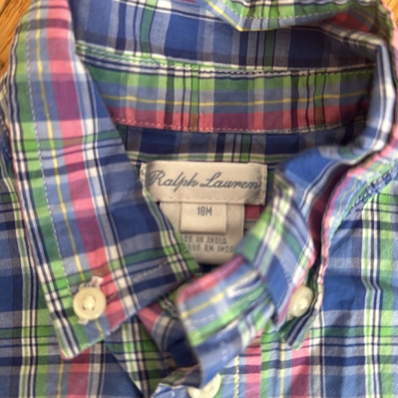RALPH LAUREN TODDLER BOYS PLAID BUTTON DOWN SHIRT! - Picture 4 of 4
